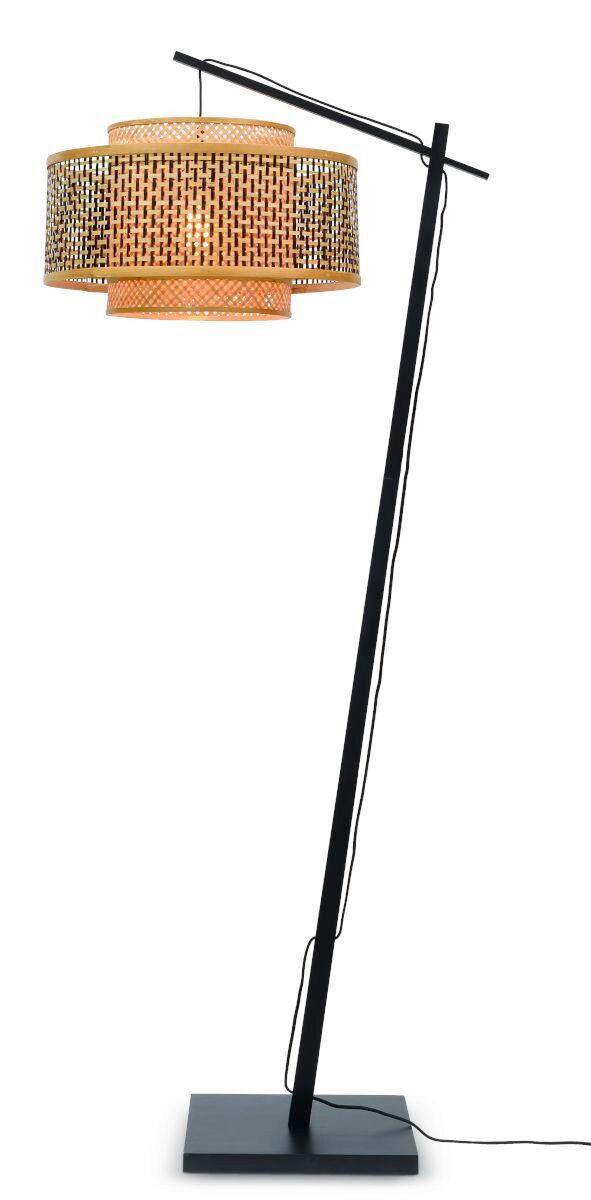 STEHLEUCHTE    - Schwarz/Naturfarben, Trend, Holz (176/30/75cm) - Good & Mojo