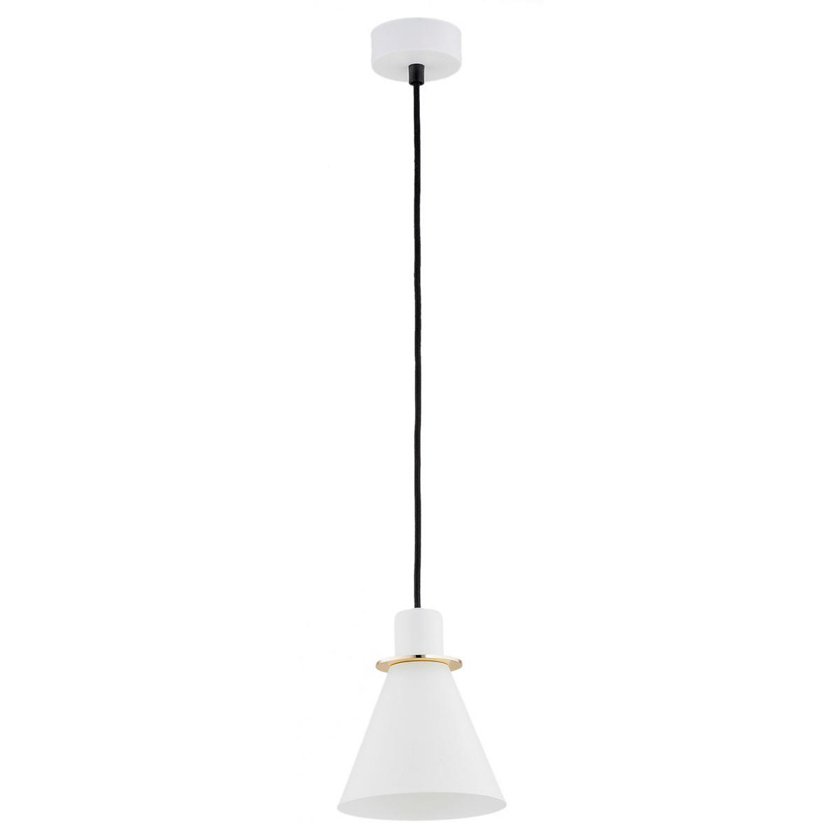 HÄNGELEUCHTE 100/14,5/14,5 cm  - Goldfarben/Weiß, Basics, Metall (100/14,5/14,5cm)