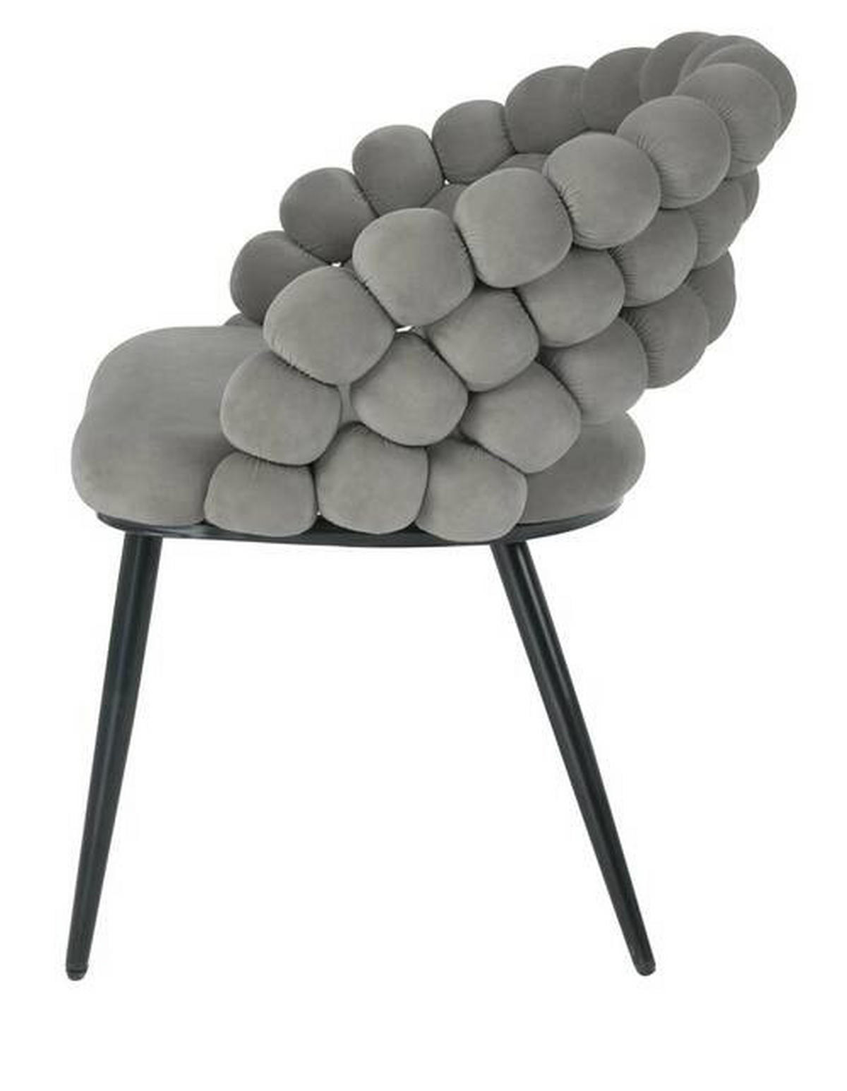 ŽIDLE S PODRUČKAMI, železo, samet, šedá, černá - šedá/černá, Design, kov/textil (58/80/62cm) - Novel