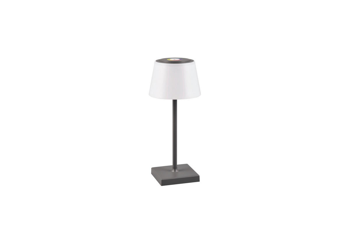 PUNJIVA STONA LAMPA - bela/antracit, Konvencionalno, plastika (13/30cm)