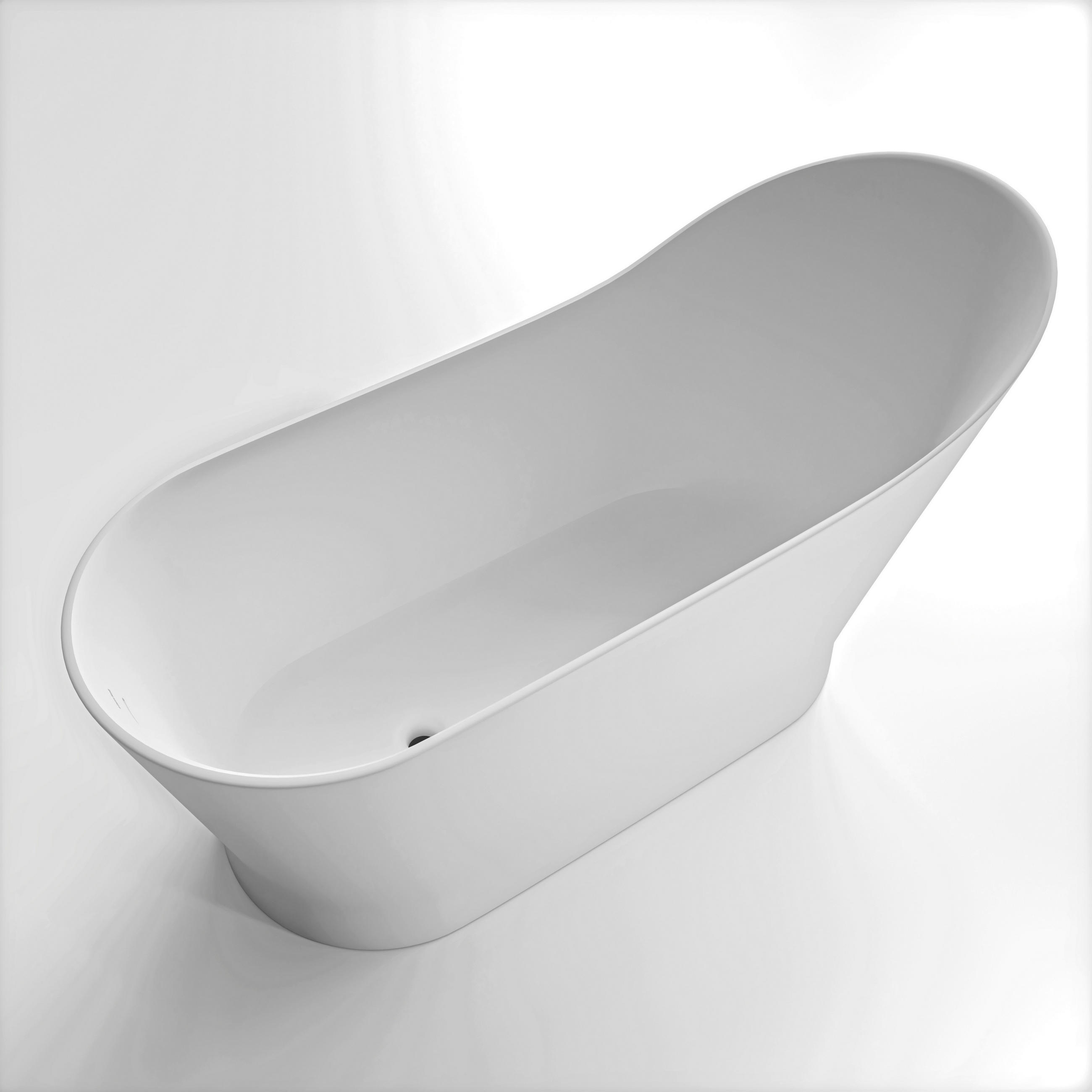BADEWANNE freistehend   - Weiß, Basics, Stein (171,9/78,1/69,9cm) - Dieter Knoll