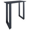 BARTISCH in Metall, Holzwerkstoff 110/102/50 cm   - Anthrazit/Schwarz, KONVENTIONELL, Holzwerkstoff/Metall (110/102/50cm)