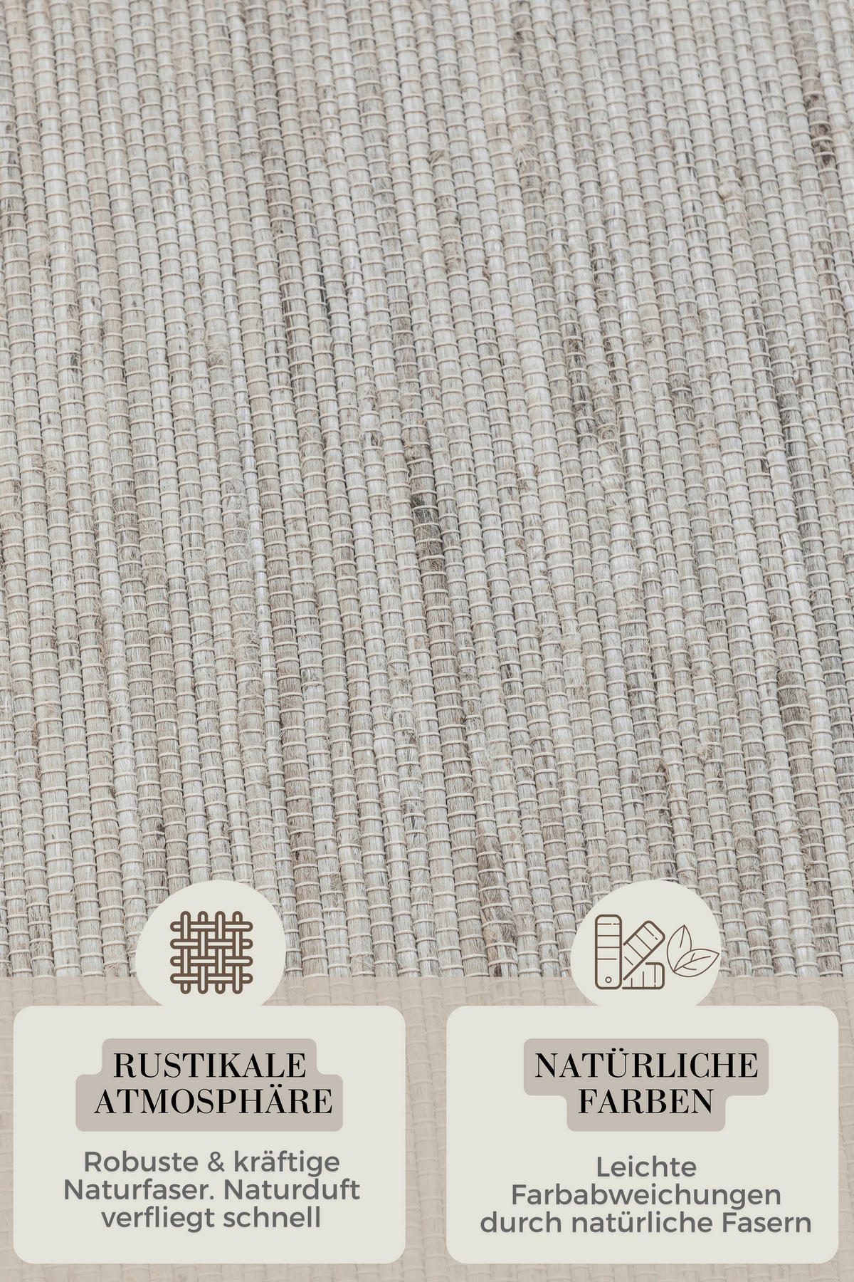 JUTETEPPICH 190/280 cm Handloom 1.0 Elfenbein rechteckig  - Elfenbein, Basics, Textil (190/280cm) - Hanse Home