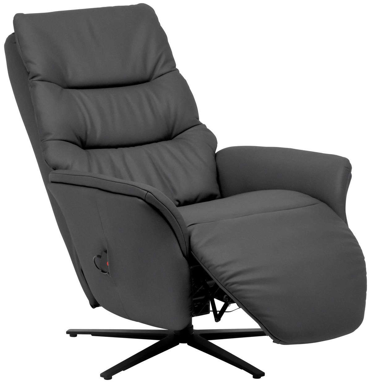 MASSAGESESSEL Grau  - Anthrazit/Grau, Konventionell, Leder/Metall (74/114/97cm) - Himolla