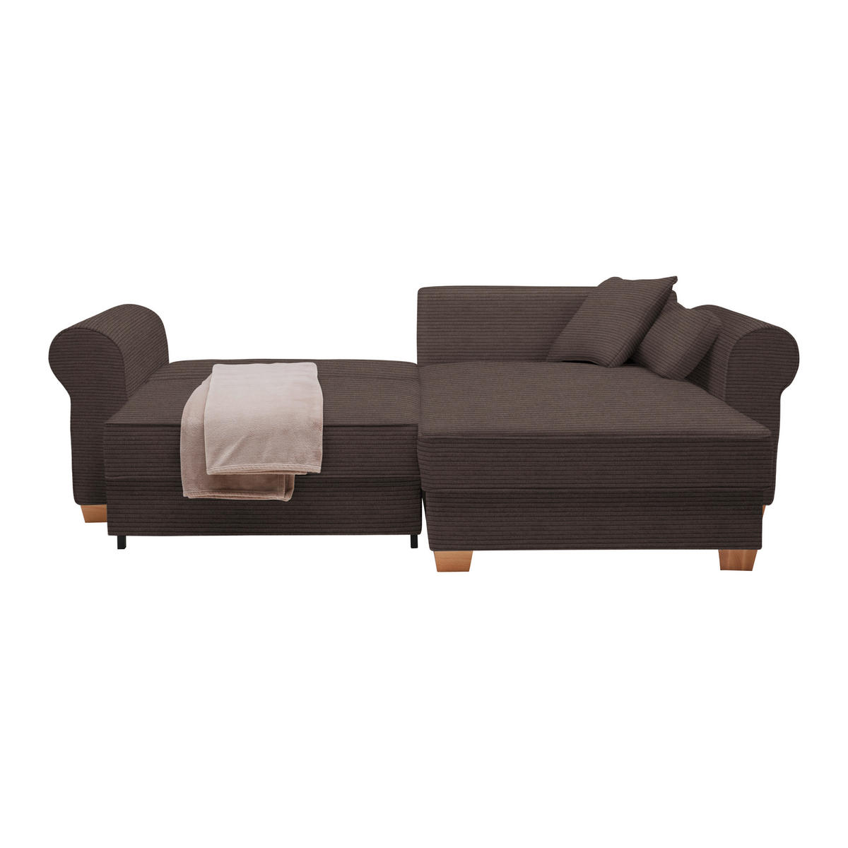 HÖRNSOFFA i mocca  - mocca, Modern, trämaterial/trä (255/185cm) - MID.YOU