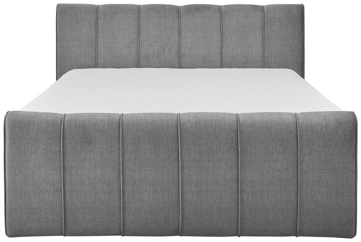 BOXSPRINGBETT 180/200 cm  in Grau  - Schwarz/Grau, KONVENTIONELL, Kunststoff/Textil (180/200cm) - SetOne by Musterring