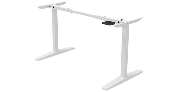 TISCHGESTELL 120-160/70/75-120 cm - Weiß, Design, Kunststoff/Metall (120-160/70/75-120cm) - Carryhome
