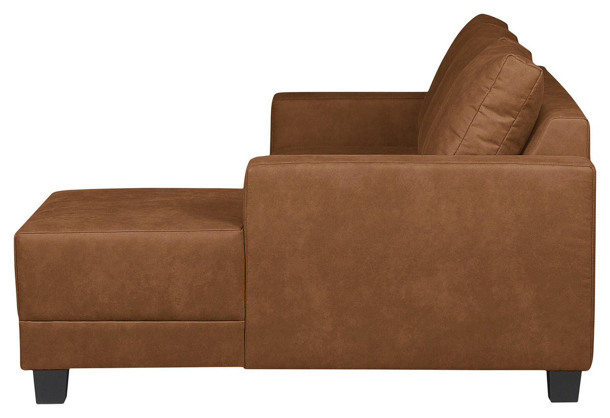 KUTNA GARNITURA tekstil  konjak   - smeđa/konjak, Design, tekstil/drvo (200/144cm) - MID.YOU