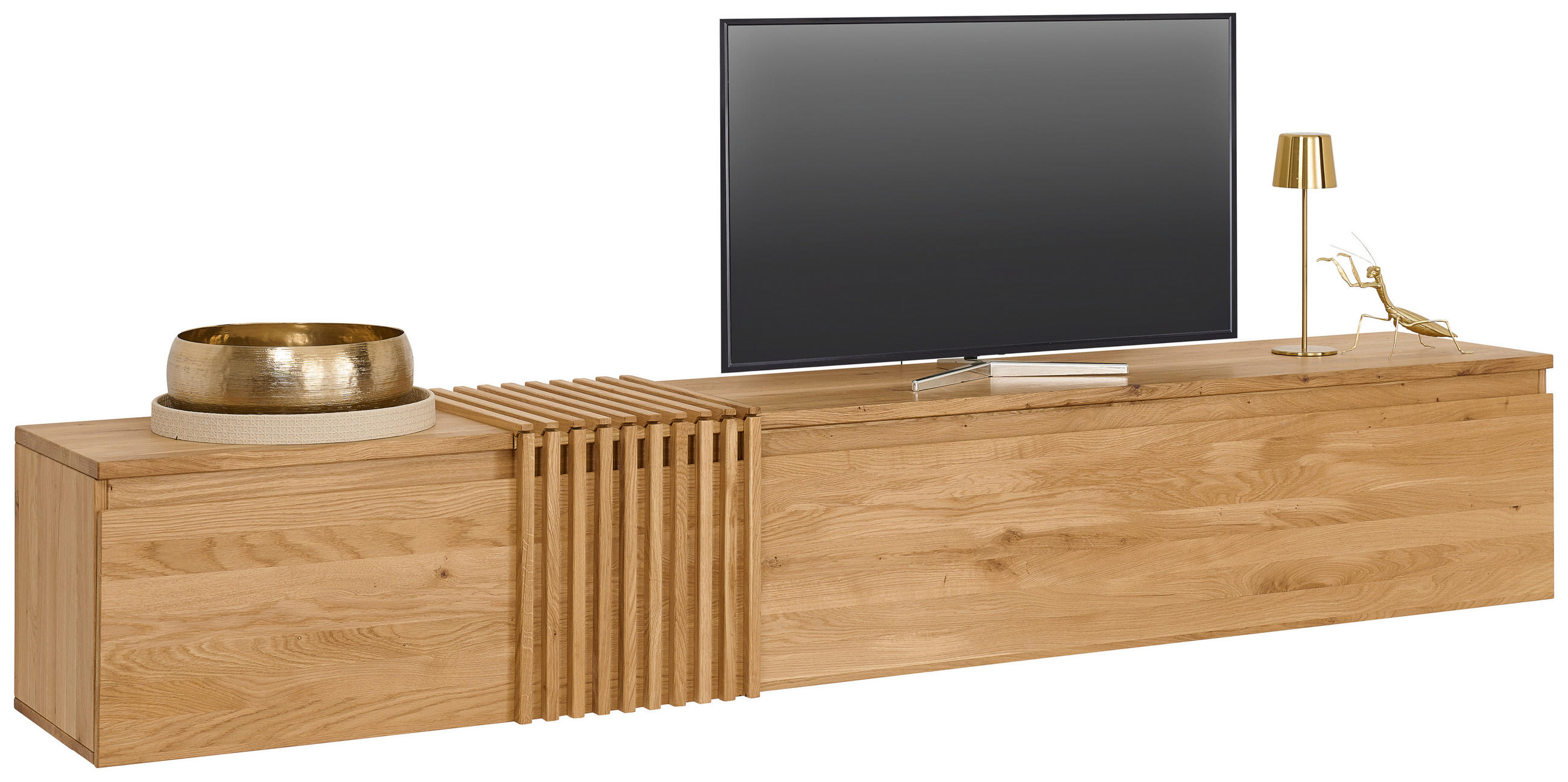 LOWBOARD  249/41/42 cm 1 Schublade(n) hängend  - Eichefarben, Natur, Holz (249/41/42cm) - Linea Natura