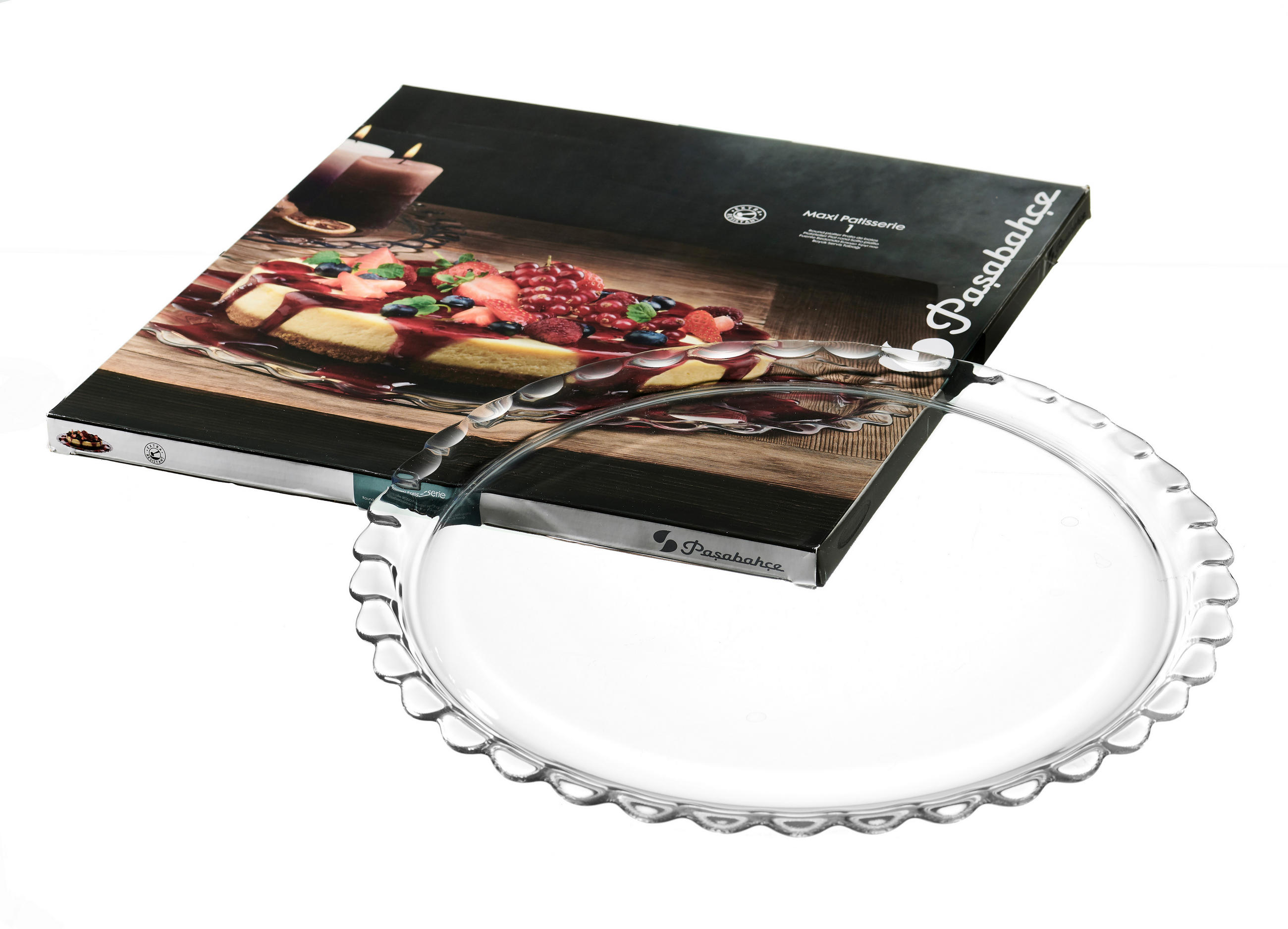 PLATOU PENTRU TORT 37 cm cm  - Basics, sticlă (37 cmcm)