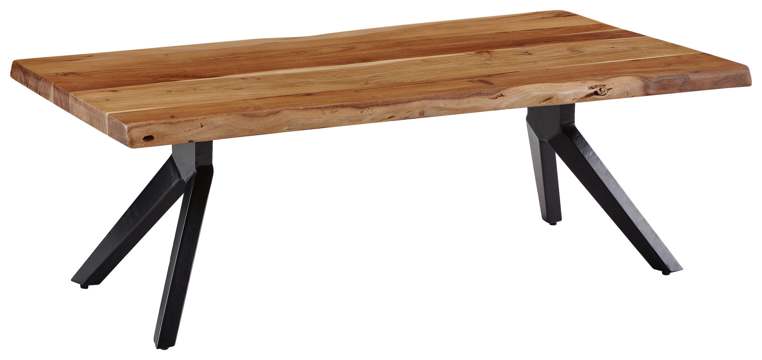 SOFFBORD i trä 115/64/37 cm  - svart/naturfärgad, Klassisk, metall/trä (115/64/37cm) - MID.YOU