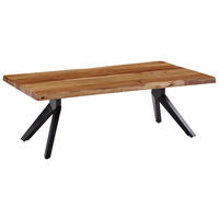 COUCHTISCH in Holz 115/64/37 cm  - Schwarz/Naturfarben, KONVENTIONELL, Holz/Metall (115/64/37cm) - MID.YOU