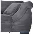 ECKSOFA  in Cord Dunkelgrau  - Dunkelgrau/Schwarz, KONVENTIONELL, Textil/Metall (168/258cm) - Carryhome