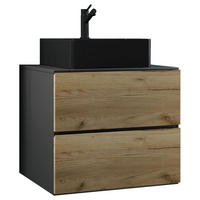 WASCHTISCHKOMBI 61 cm  - Honigeiche/Anthrazit, Modern, Keramik/Holzwerkstoff (61cm) - MID.YOU