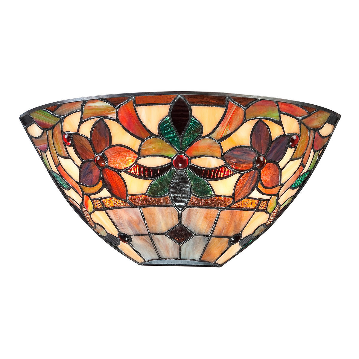 WANDLEUCHTE Elstead Kami-Wu 36.8/17.8/14 cm   - Bronzefarben, KONVENTIONELL, Glas/Metall (36.8/17.8/14cm) - Elstead Lighting