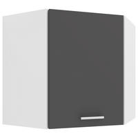 ECKOBERSCHRANK 57/60/57 cm  in Anthrazit, Weiß  - Anthrazit/Alufarben, KONVENTIONELL, Holzwerkstoff/Metall (57/60/57cm) - MID.YOU