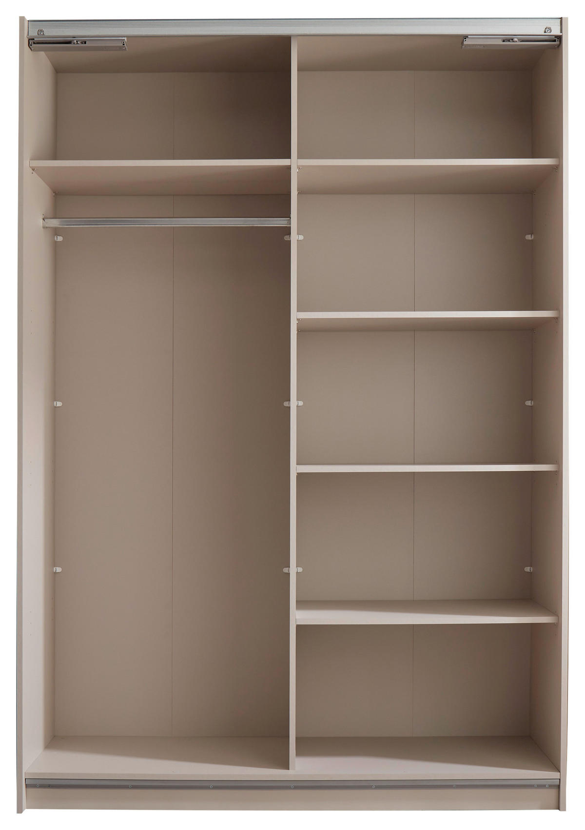 SCHWEBETÜRENSCHRANK  in Kaschmir  - Kaschmir/Schwarz, KONVENTIONELL, Holzwerkstoff/Metall (151/219/60cm) - Boxxx
