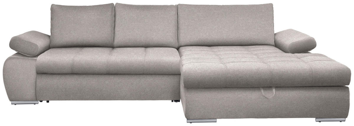 ROHOVÁ SEDACIA SÚPRAVA, textil, svetlosivá - biela/svetlosivá, Design, textil/plast (294/173cm) - Carryhome