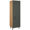 GESCHIRRSCHRANK 60/216,6/58 cm  in Grün, Eichefarben  - Eichefarben/Schwarz, MODERN, Holzwerkstoff/Metall (60/216,6/58cm) - Nobilia