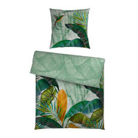 WENDEBETTWÄSCHE Satin 135/200 cm  - Grün, Textil (135/200cm) - Novel