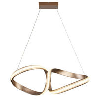 LED-HÄNGELEUCHTE Porec 71/27/150 cm  - Transparent/Cappuccino, Design, Kunststoff/Metall (71/27/150cm) - Novel