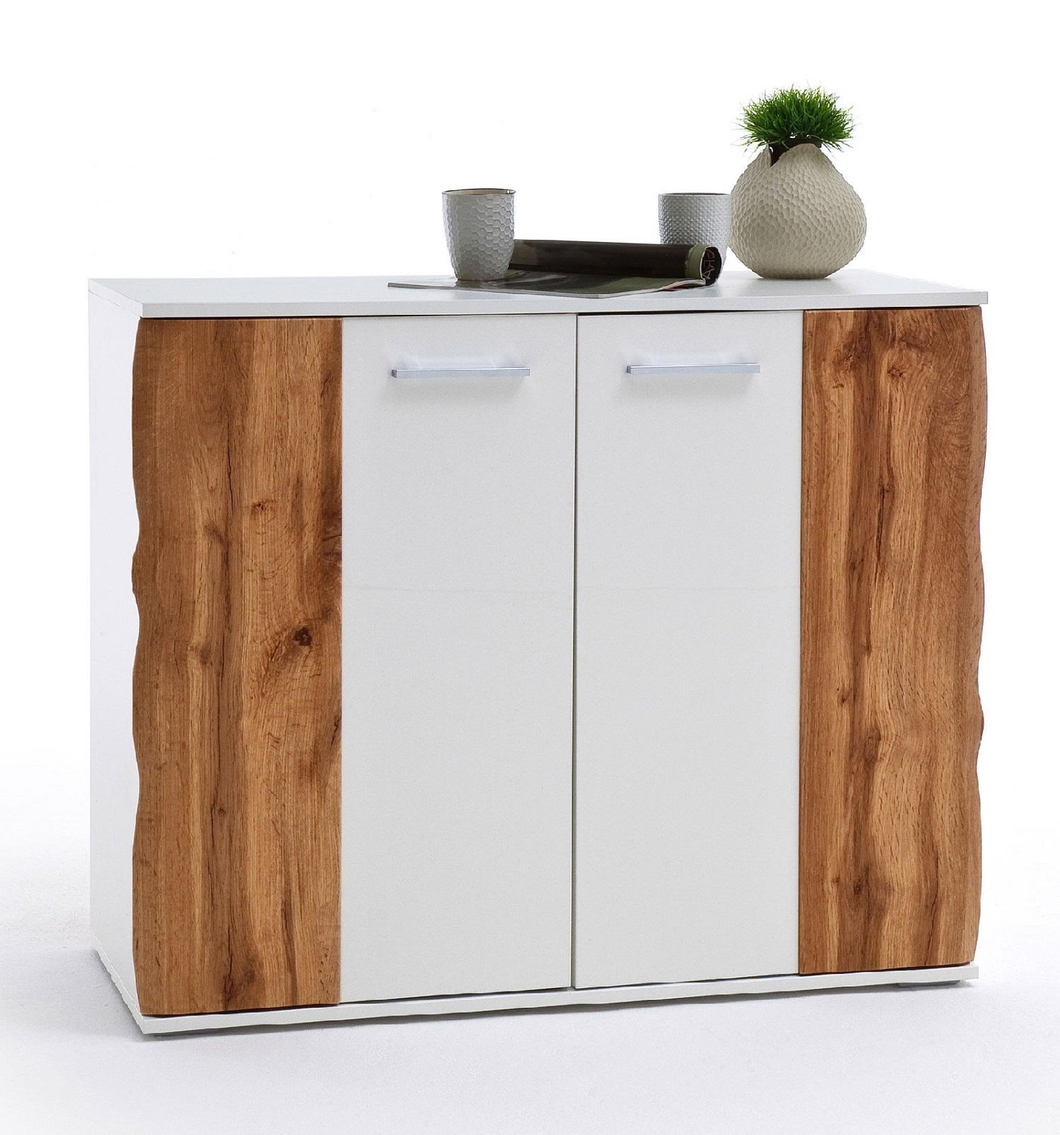 KOMMODE 103/86/44 cm  in Weiss, Eichefarben  - Weiss/Eichefarben, Design, Holzwerkstoff/Metall (103/86/44cm)