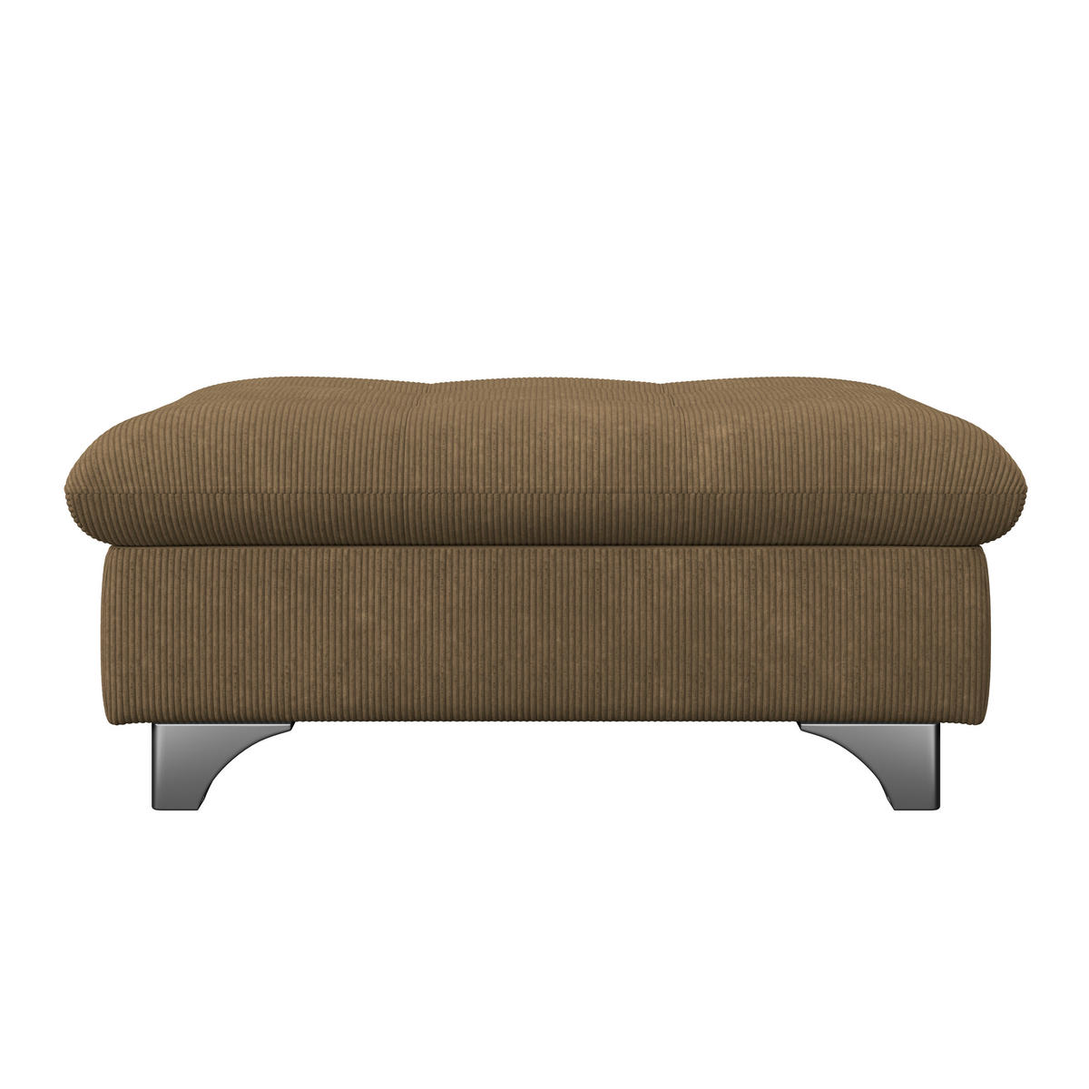 HOCKER Chenille Braun  - Chromfarben/Braun, KONVENTIONELL, Textil/Metall (108/46/108cm) - Livetastic
