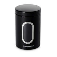FÖRVARINGSBURK 1,4 l  - svart, Modern, metall (12/18/12cm) - Echtwerk