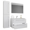 BADEZIMMER 4-teilig  in 113 cm  - Alufarben/Weiß, MODERN, Keramik/Holzwerkstoff (113cm) - MID.YOU