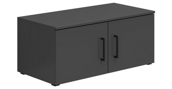 AUFSATZSCHRANK 80/35/40 cm - Schwarz/Graphitfarben, MODERN, Holzwerkstoff/Kunststoff (80/35/40cm) - Carryhome