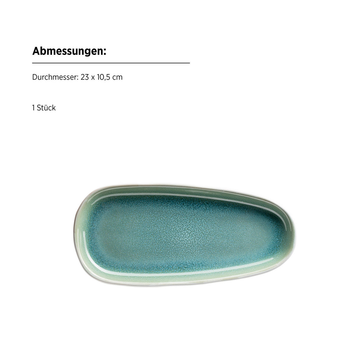 SERVIERPLATTEN-SET ELEA  - Hellgrün, Basics, Keramik - Mäser