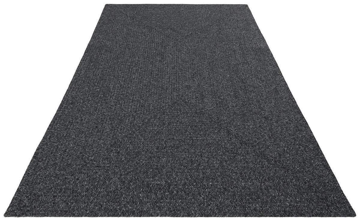 OUTDOORTEPPICH 80/150 cm Braided Anthrazit  - Anthrazit, Design, Kunststoff (80/150cm)
