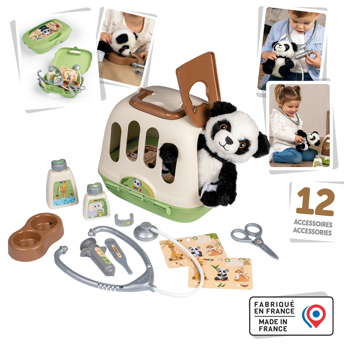TIERSET  - Multicolor, Basics, Kunststoff (19,30/26,40/19,30cm) - SMOBY