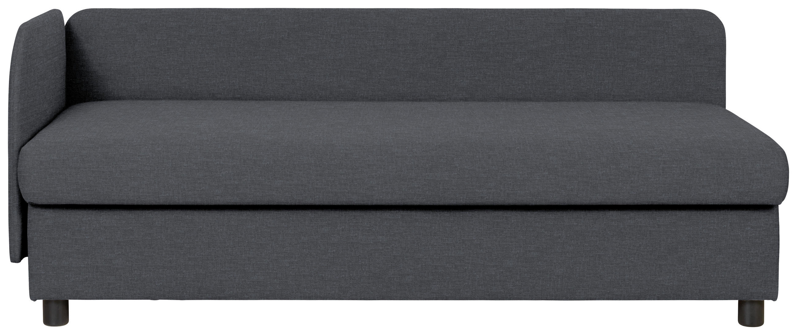 LIEGE in Dunkelgrau  - Wengefarben/Dunkelgrau, MODERN, Holz/Textil (206/80/94cm) - Joka