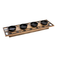 KERZENHALTER - Naturfarben, Basics, Holz/Metall (50/15/7cm) - X-Mas