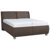 POLSTERBETT 180/200 cm  in Dunkelbraun  - Weiss/Dunkelbraun, Design, Holzwerkstoff/Kunststoff (180/200cm) - Beldomo - Sleep