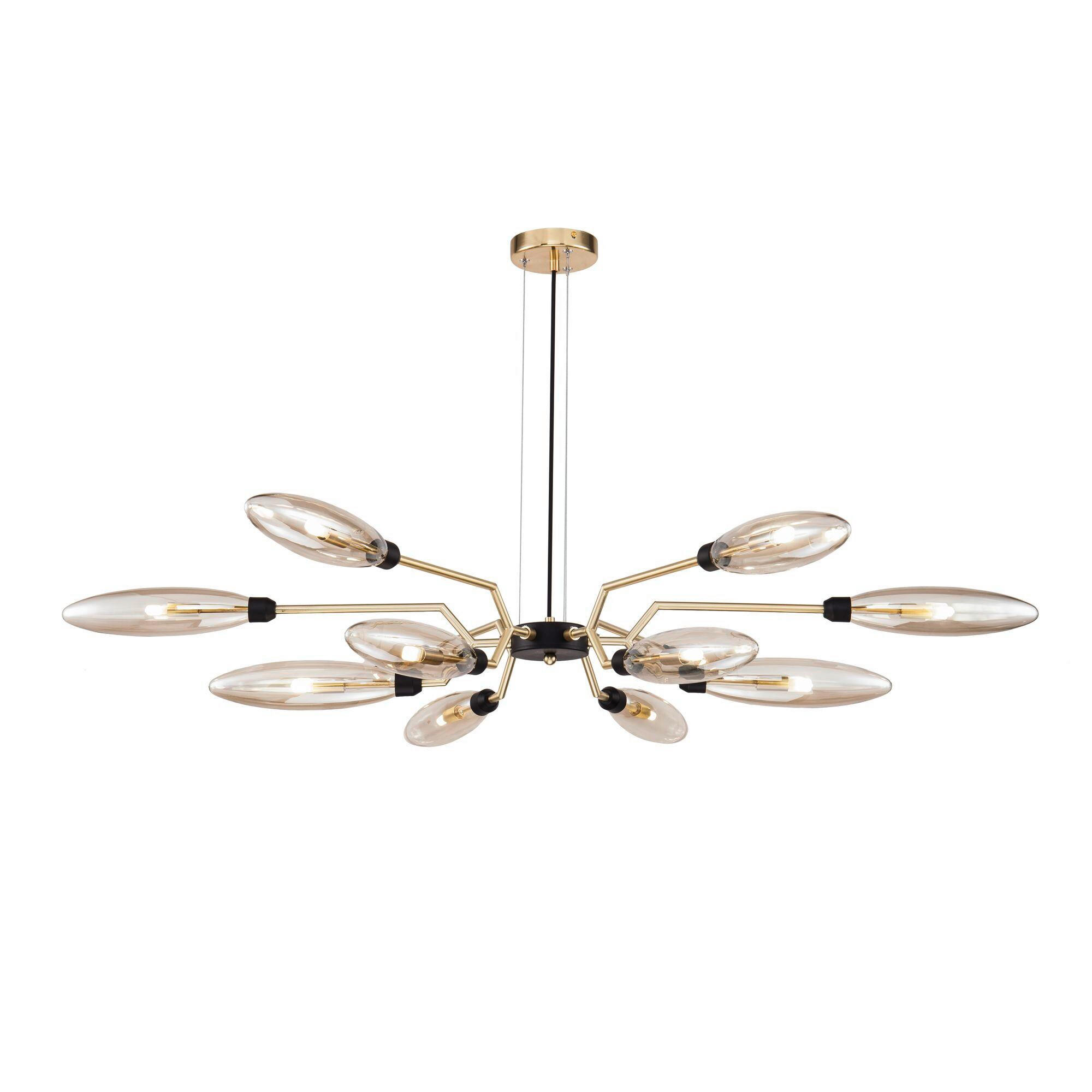 PENDELLAMPA Modern 127/17,5 cm  - bärnstensfärgad/guldfärgad, Trend, metall/glas (127/17,5cm) - MAYTONI