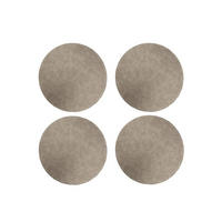 GLASUNDERLÄGG SET 4 delar 10 cm - brun, Basics, textil (10cm)