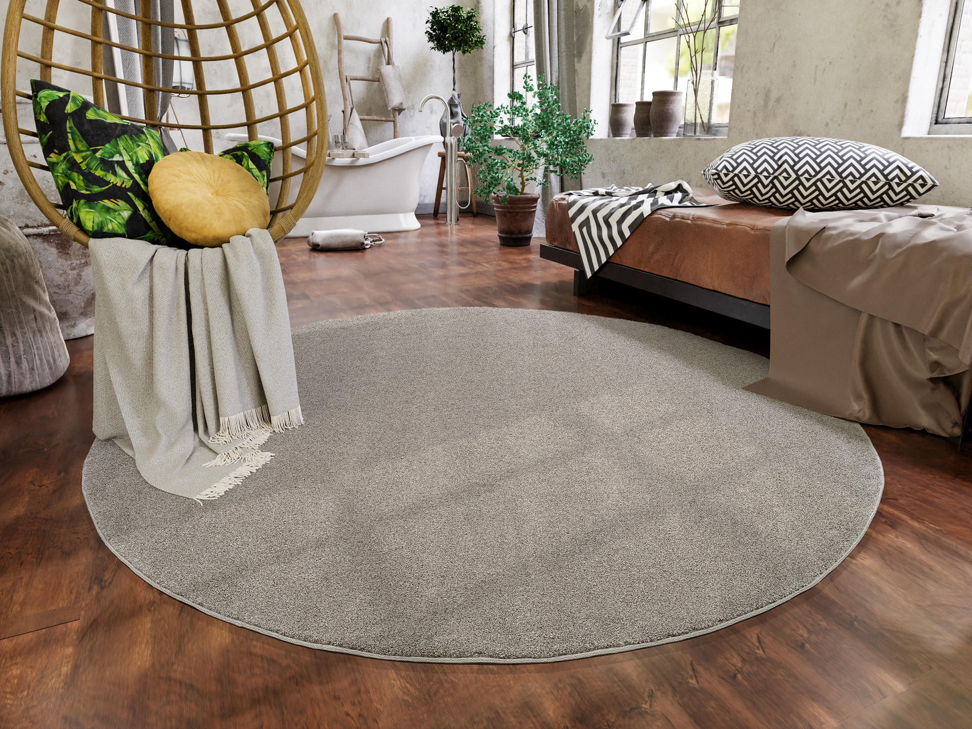 WEBTEPPICH 120 cm  - Braun, Basics, Textil (120cm) - Novel