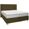 BOXSPRINGBETT 180/200 cm  in Olivgrün  - Alufarben/Olivgrün, Konventionell, Holzwerkstoff/Textil (180/200cm) - Dieter Knoll