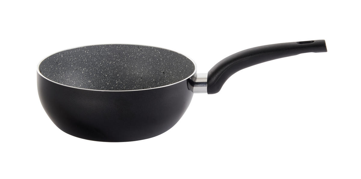 PÁNEV WOK, nepřilnavý povrch Greblon®, 20 cm  - šedá/bílá, Basics, kov/plast (20cm) - Homeware Profession.