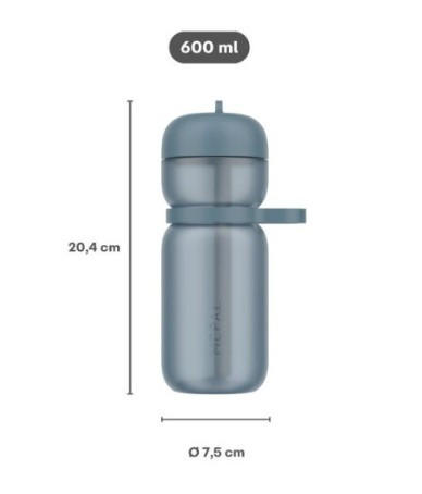 UNIVERSALFLASCHE Flip Sport - Weiß, KONVENTIONELL, Kunststoff (600ml) - Mepal