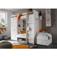 VYVÝŠENÁ POSTEĽ, 90/200 cm biela - biela, Konventionell, kompozitné drevo (90/200cm) - Carryhome