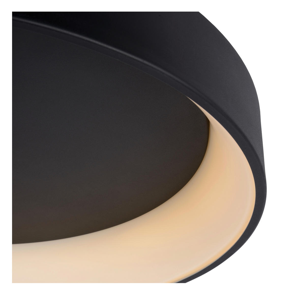 LED-DECKENLEUCHTE Talowe Led 45.5/45.5/13 cm   - Schwarz, Basics, Metall (45.5/45.5/13cm) - Lucide