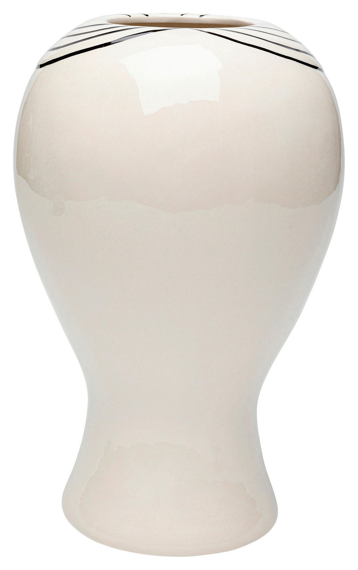 VASE 30 cm  - Schwarz/Weiß, KONVENTIONELL, Keramik (19/30/19cm) - Kare-Design