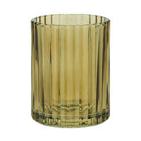 ZAHNPUTZBECHER Glas  - Braun/Grün, Basics, Glas (7,7/10/7,7cm) - Wenko