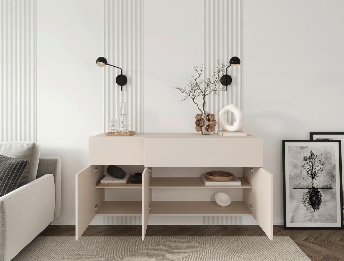 SIDEBOARD  in 150/75/42 cm  - Kaschmir, Design, Holzwerkstoff (150/75/42cm) - Hom`in
