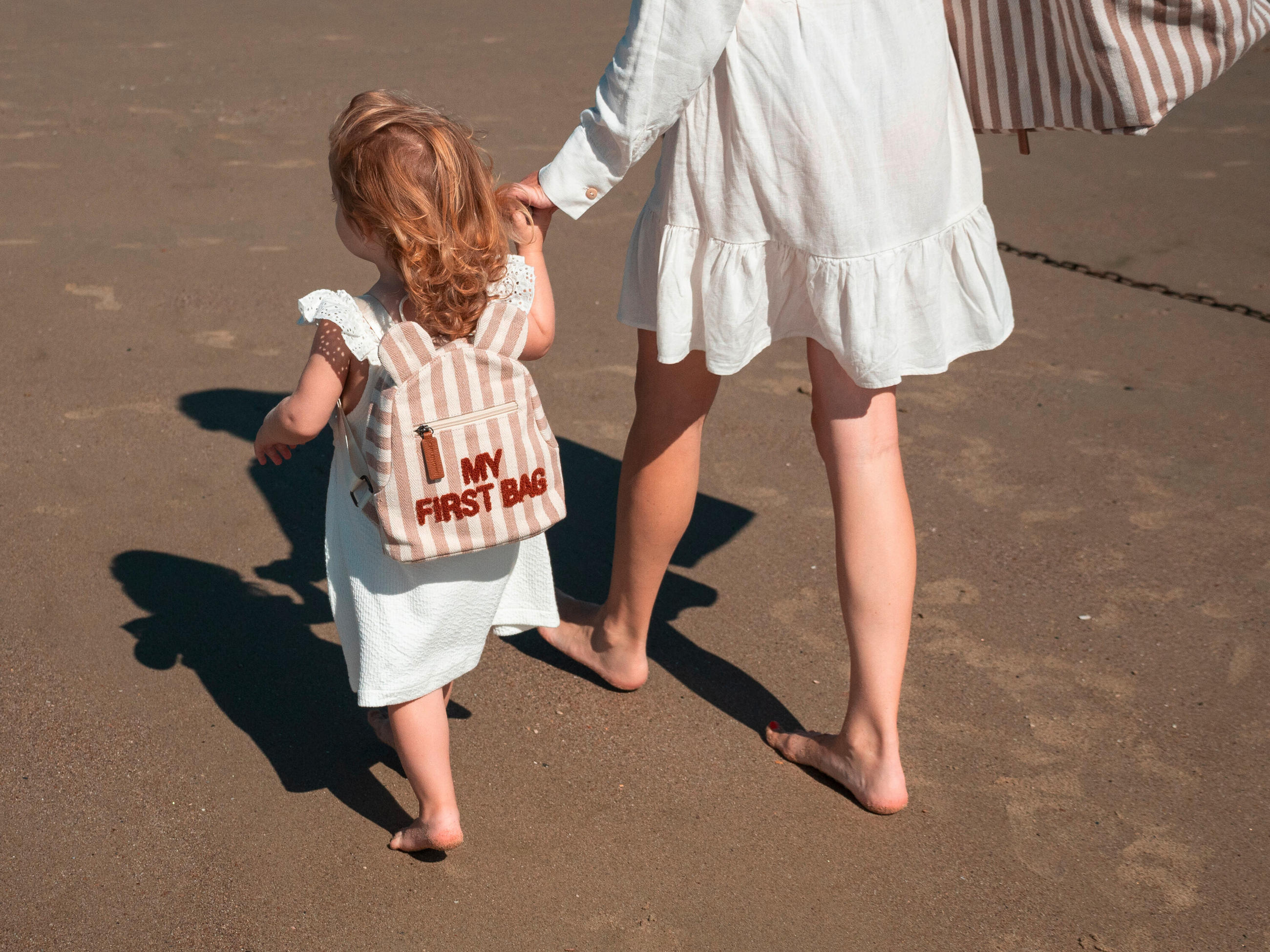 KINDERRUCKSACK  - Terracotta/Weiß, KONVENTIONELL, Textil (20/8/24cm) - Childhome