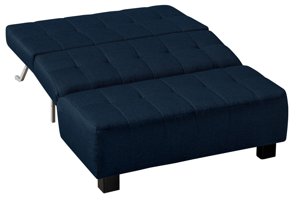 SCHLAFSOFA Dunkelblau  - Schwarz/Dunkelblau, Design, Textil/Metall (125/92/102cm) - Novel