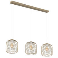 HÄNGELEUCHTE 84/18/150 cm    - Sandfarben/Weiss, Basics, Kunststoff/Metall (84/18/150cm) - Globo